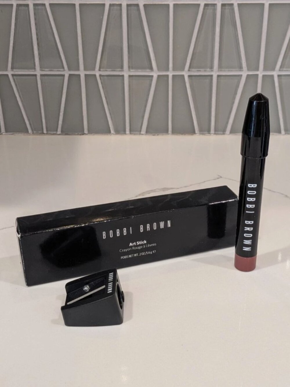 Bobbi Brown Art Stick With Sharpener #1 ROSE BROWN NEW RARE